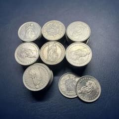 スイス 1フラン硬貨 72枚 72フラン 外国硬貨 コレクション - メルカリ