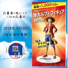 ケロッグ　ルフィ フィギュア　応募券 3枚セットのサムネイル