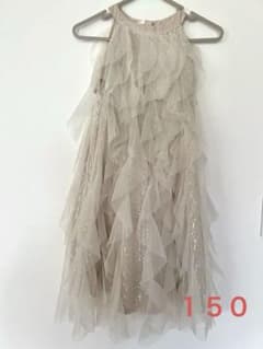 キッズドレス 発表会 結婚式 ベージュ150 160のサムネイル