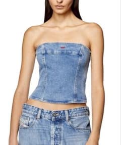 【美品】Diesel ディーゼル　デニム　チューブトップ　S Y2K 美品】Diesel ディーゼル デニム チューブトップ S Y2K - メルカリ