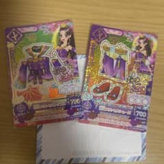 アイカツ 藤原みやび プレミアムレアカード羽衣プリンセストップス シューズのサムネイル