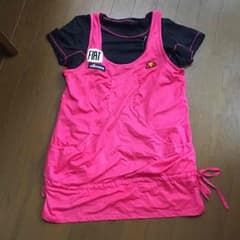 新品 タグ付き エレッセ テニスウェア レディースピンク UVカット 2枚セットのサムネイル