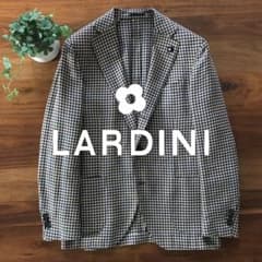 LARDINI 千鳥チェック　ジャケット　52 春夏】LARDINIラルディーニ千鳥格子チェックジャケット50 - メルカリ