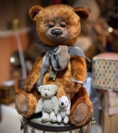 眠たそうなテディベアさん アーティストベア くま 海外作家様
