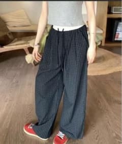 チェックワイドレッグパンツのサムネイル