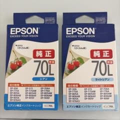 EPSON 純正インクカートリッジ 70L シアン ライトシアン　２個セットのサムネイル