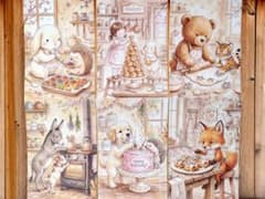 ◎アニマルお料理サークル活動＊ブラウン系ポストカード 6枚セット No.1のサムネイル
