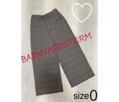 BARNYARDSTORMチェックワイドパンツ　size0のサムネイル