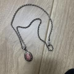 サード　　メンズネックレス　　石　　ピンク　　シルバー　　saadのサムネイル