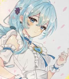 原画】手描き アナログ オリジナルイラスト 大色紙 No.89 - メルカリ