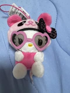ハローキティ パンダ レトロサングラスマスコット タグ付き