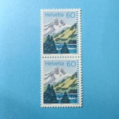 スイス切手 Helvetia 60 2枚連刷 - メルカリ