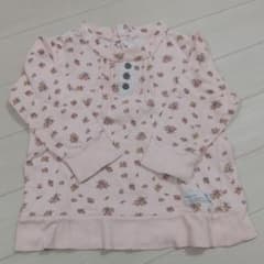 【ビケット】【美品】トップス　丈長花柄トレーナー　サイズ95のサムネイル