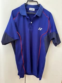 YONEX ポロシャツ 青 赤ライン ゲームシャツ ユニフォームのサムネイル