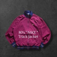 80s紺タグNIKE ナイキ トラックジャケット スウッシュ刺繍ロゴ - メルカリ