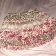 LIZLISA 花柄ミニスカート ペチパン付き 姫ギャル 姫カジ ローズブーケ 00s 姫ギャル 花柄 フリル レース ミニスカート ロリータ LIZLISA系