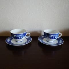 タカラダ　Takarada 元町　ペア　コーヒーカップ　ティーカップ　ソーサーのサムネイル