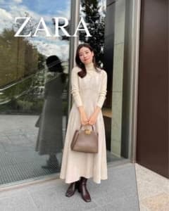 zaraフェイクスエード ジャンパースカートのサムネイル
