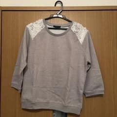 C.D.S basic スウェット 肩レース グレーのサムネイル