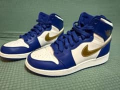 Nike Air Jordan 1 RETRO HIGH BG青/白/金のサムネイル