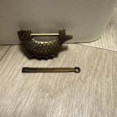 韓国 骨董品 魚の形の南京錠 鍵（大） - メルカリ