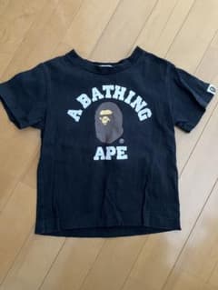 A BATHING APE ブラック Tシャツ 100cm正規のサムネイル