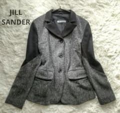 【イタリア製　JIL SANDER】　切り替え　カシミヤ　ウール　ツイード イタリア製 JIL SANDER】 切り替え カシミヤ ウール ツイード