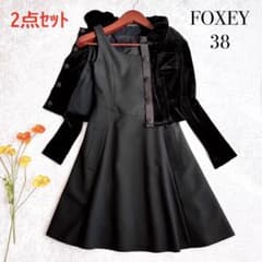 極美品♡FOXEY フォクシー 膝丈ワンピース＆ベロアボレロ 2点セット 38