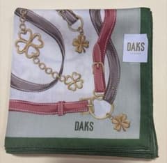 ②DAKS 닥스 대형 손수건 런치 크로스 스카프 그린