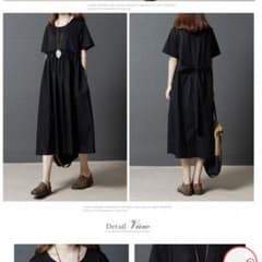 ワンピース 新品 森ガール ブラックのサムネイル