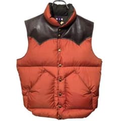 ロッキーマウンテンフェザーベッド ウエアハウス ダウンベスト 馬革 38