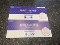 湯〜とぴあ宝 特別ご招待券 2枚のサムネイル
