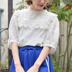w closet スクエアレースカラー 刺繍 ブラウスのサムネイル