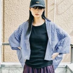 ニコアンド MODE NORM CORE シアー先染めコクーンシャツ