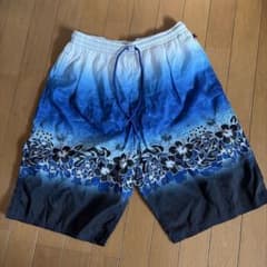 メンズ 水着 サーフパンツ グラデーション ハイビスカス柄 LL - メルカリ