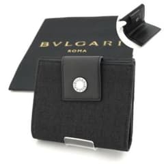 Sランク　BVLGARI ミニ財布　ビーゼロワン　ロゴマニア　クラシコ　黒色