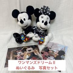 ワンマンズドリームⅡ  ペアぬいぐるみ　モノクロ　白黒　ミッキー　ミニー燕尾のサムネイル