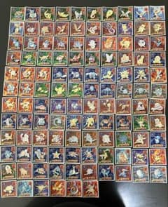 ポケモンシール烈伝　初期　154枚セット(ダブり無し) 1996年&1997年製のサムネイル