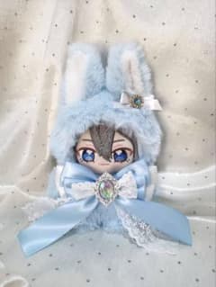 ❤︎ ぬい服 リスちゃん 水色10-12cmパールストラップ付き❤︎13