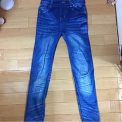 デニム柄 レギンス 裏起毛のサムネイル