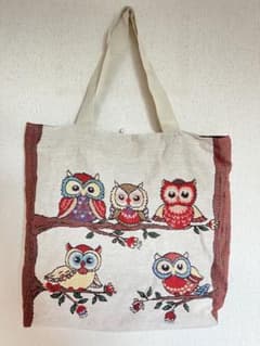 ふくろう　トートバッグのサムネイル