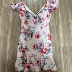 ROBE de FLEURS 花柄フリルミニドレス Mサイズのサムネイル