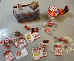 ミニーマウス ラブリーケーキ 7種 ショーケース レジ テーブルセット
