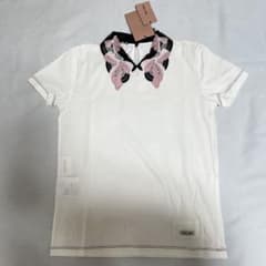 miumiu （ミュウミュウ）☆リボンモチーフレースカラー半袖Tシャツ［未