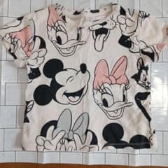 H&M ディズニー キャラクター 総柄 Tシャツ　110cmのサムネイル