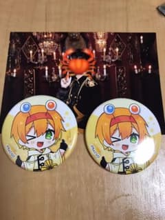 かにちゃんセット   黒衣装ブロマイド＆CD特典缶バッチのサムネイル