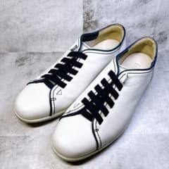 【アキレスソルボ】(26㎝)⁠ レザー スニーカー 白 紺⁠