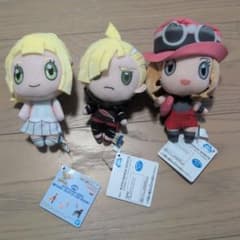 ポケモンマスターズEX ぬいぐるみ セレナ リーリエ グラジオ 3種のサムネイル