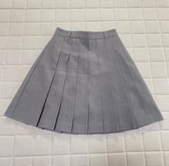 【美品】グレー プリーツスカート インナーパンツ付き スクールスカートチャックのサムネイル