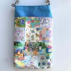 ユキエモン　yukiemon ハンドメイド　バッインバック　ポーチ　スマホポーチ ハンドメイド］スマホポーチ ユキエモン アニバーサリーパッチワーク